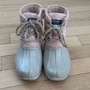 Sperry Kids Light Pink Saltwater Boots